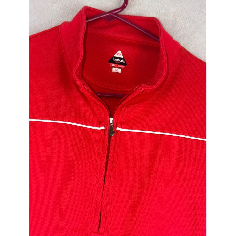 Bolle Mens‎ Medium Red Sleeveless Golf Vest 1/4 Zip Athletic Performance